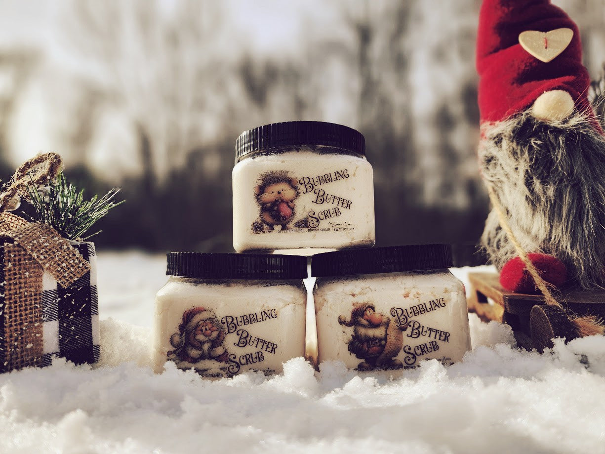 Holiday Baked Apple Whimsy Bubbling Butter Scrub ❦