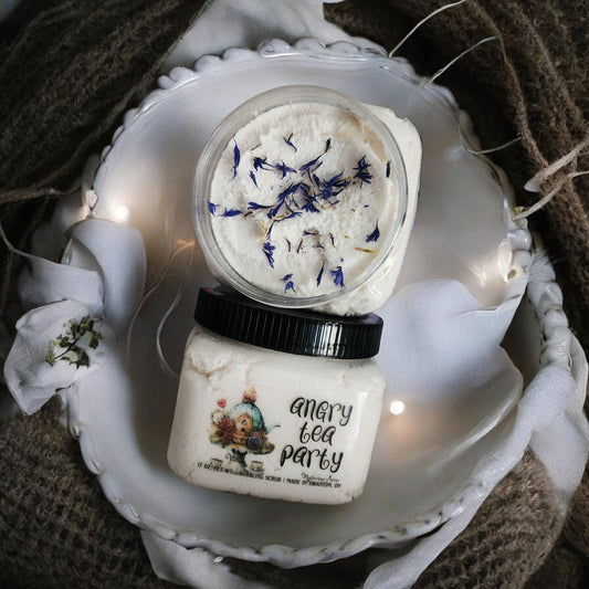 Angry Tea Party Bubbling Butter Scrub ❦