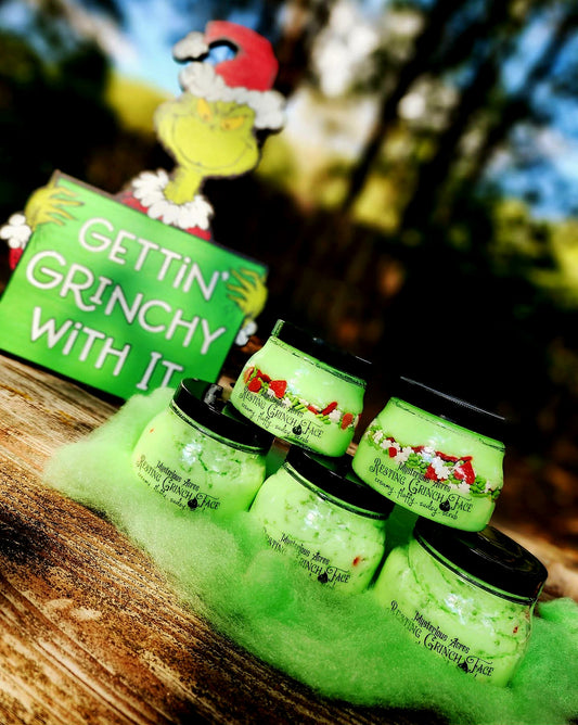 Resting Grinch Face Bubbling Butter Scrub ❦